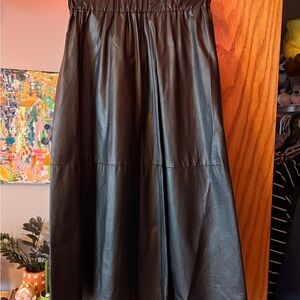 A New Day Black Faux Leather Skirt